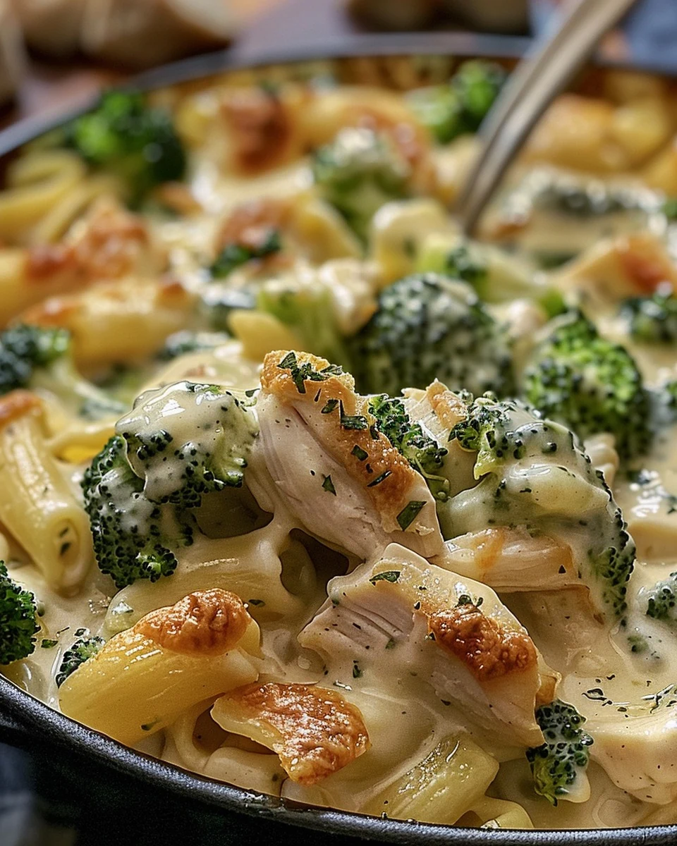 Creamy Chicken and Broccoli Baked Alfredo Recipe