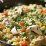 Creamy Chicken and Vegetable Risotto Recipe finished dish