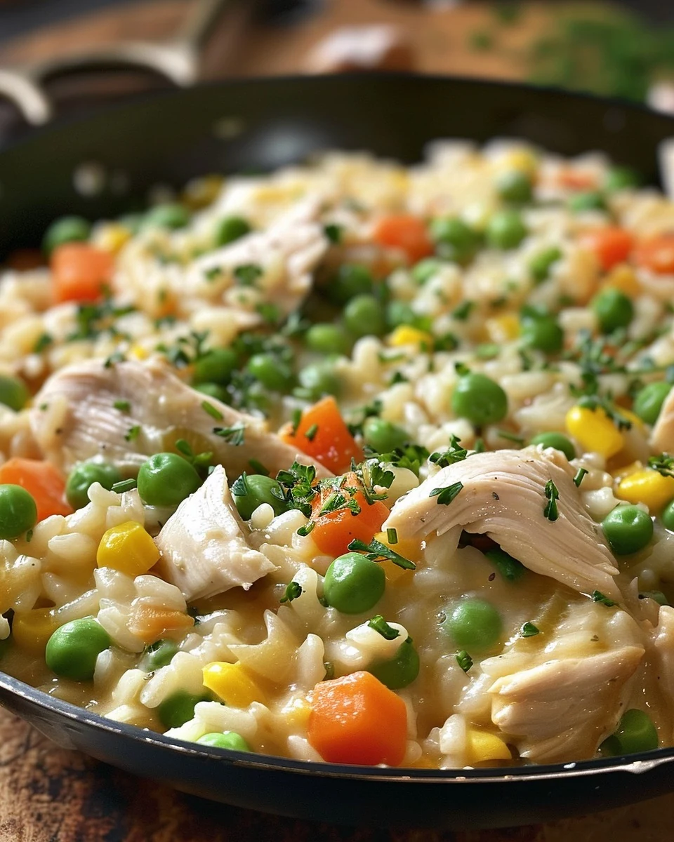 Creamy Chicken and Vegetable Risotto Recipe finished dish