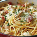 Creamy Chicken Spaghetti Recipe You’ll Love finished dish