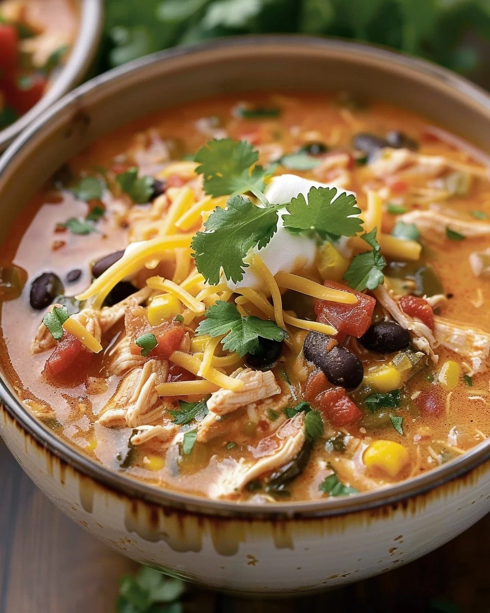 Creamy Crack Chicken Chili Recipe for Dinner finished dish