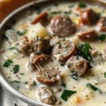 Creamy Parmesan Italian Sausage Soup Recipe to Savor finished dish