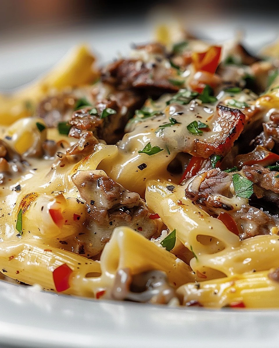 Creamy Philly Cheesesteak Pasta Recipe for Dinner