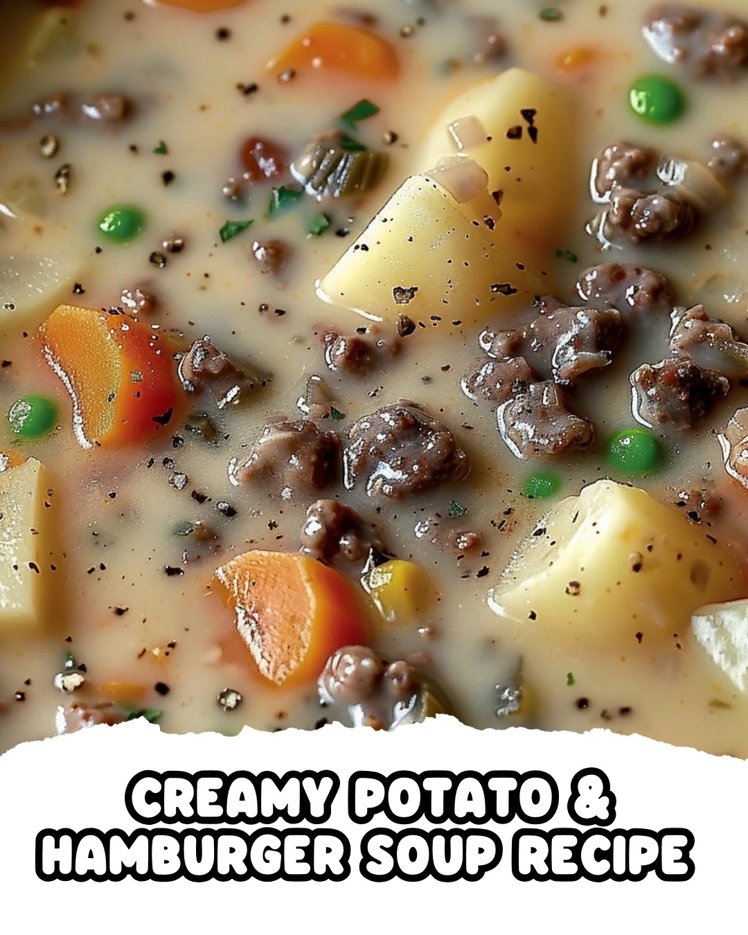 Creamy Potato Hamburger Soup Recipe Made Easy finished dish
