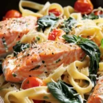 Creamy Salmon Pasta Recipe for a Quick Dinner finished dish