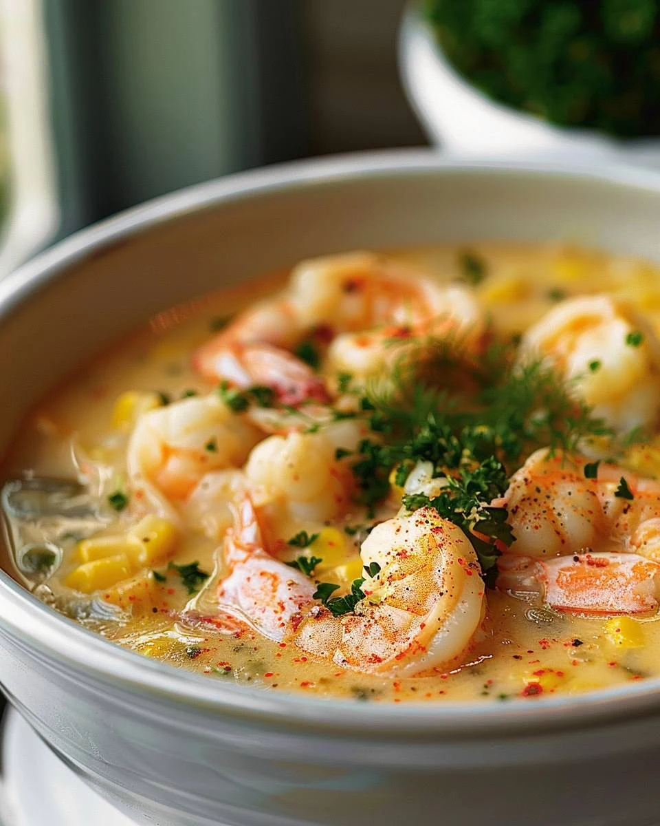 Creamy Shrimp Corn Chowder Recipe You’ll Love finished dish