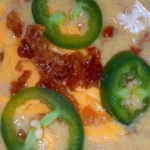 Creamy Spicy Jalapeño Popper Soup Recipe finished dish