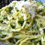 Creamy Zucchini Sauce Pasta Recipe You’ll Love finished dish