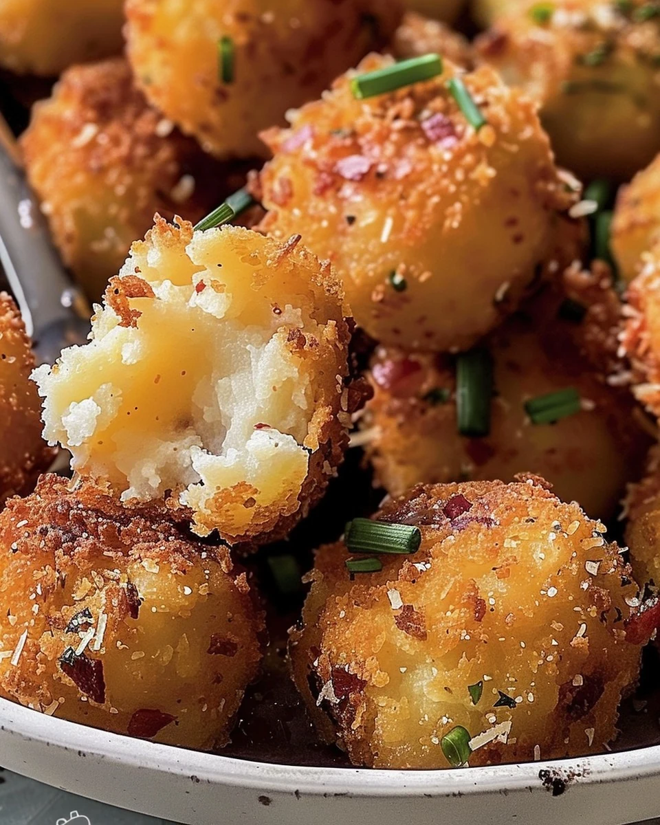 Crispy Fried Mashed Potato Balls Recipe finished dish