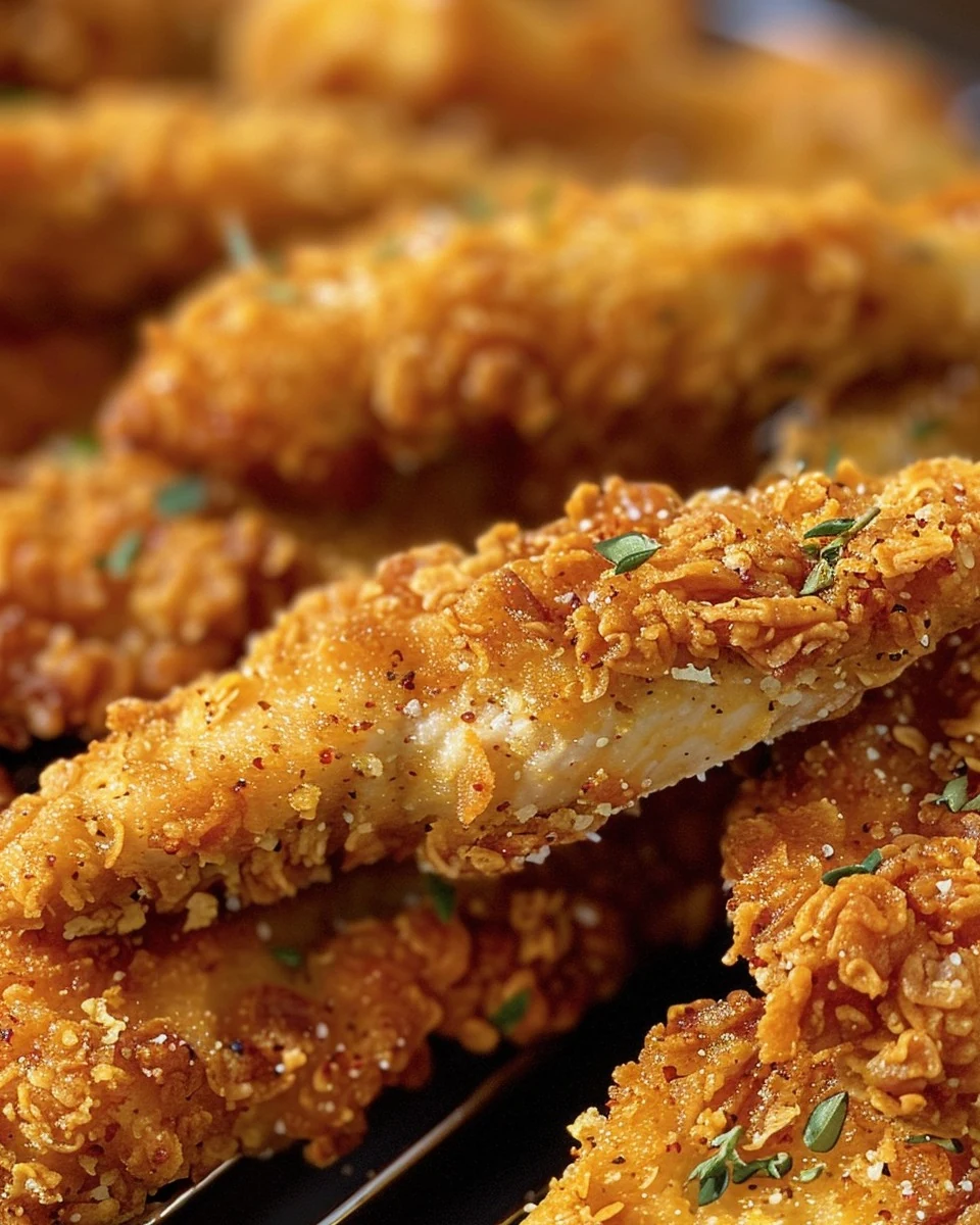 Crispy Homemade Frozen Chicken Fingers Recipe finished dish