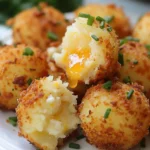 Crispy Mashed Potato Cheese Bites Recipe finished dish