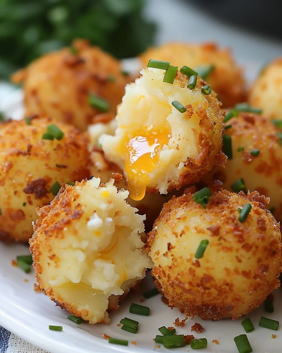 Crispy Mashed Potato Cheese Bites Recipe finished dish