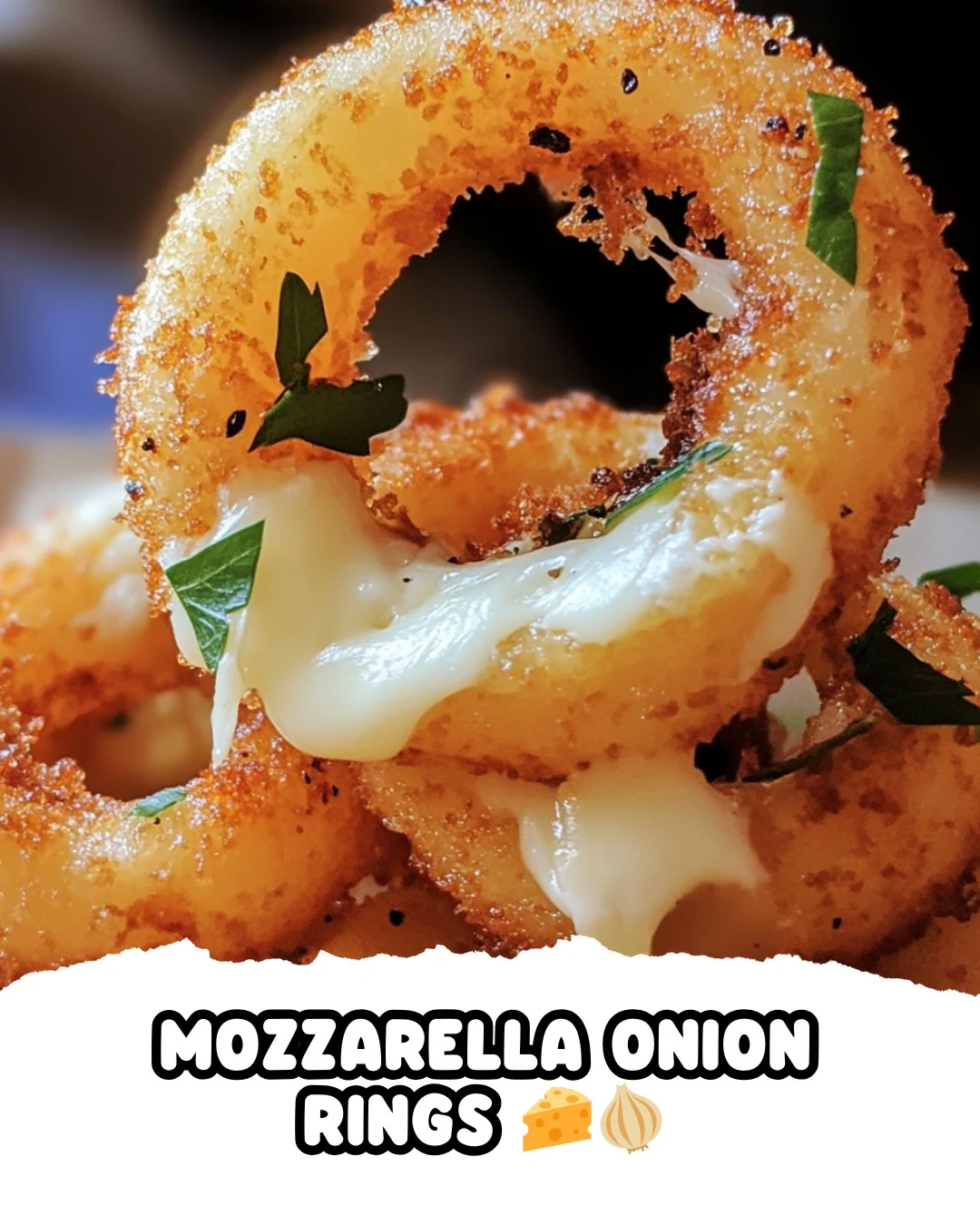 Crispy Mozzarella Onion Rings Recipe You’ll Love finished dish