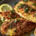 Crispy Mustard Parmesan-Crumbed Chicken Recipe finished dish