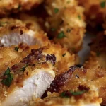 Crispy Parmesan Crusted Air Fryer Chicken Tenders Recipe finished dish