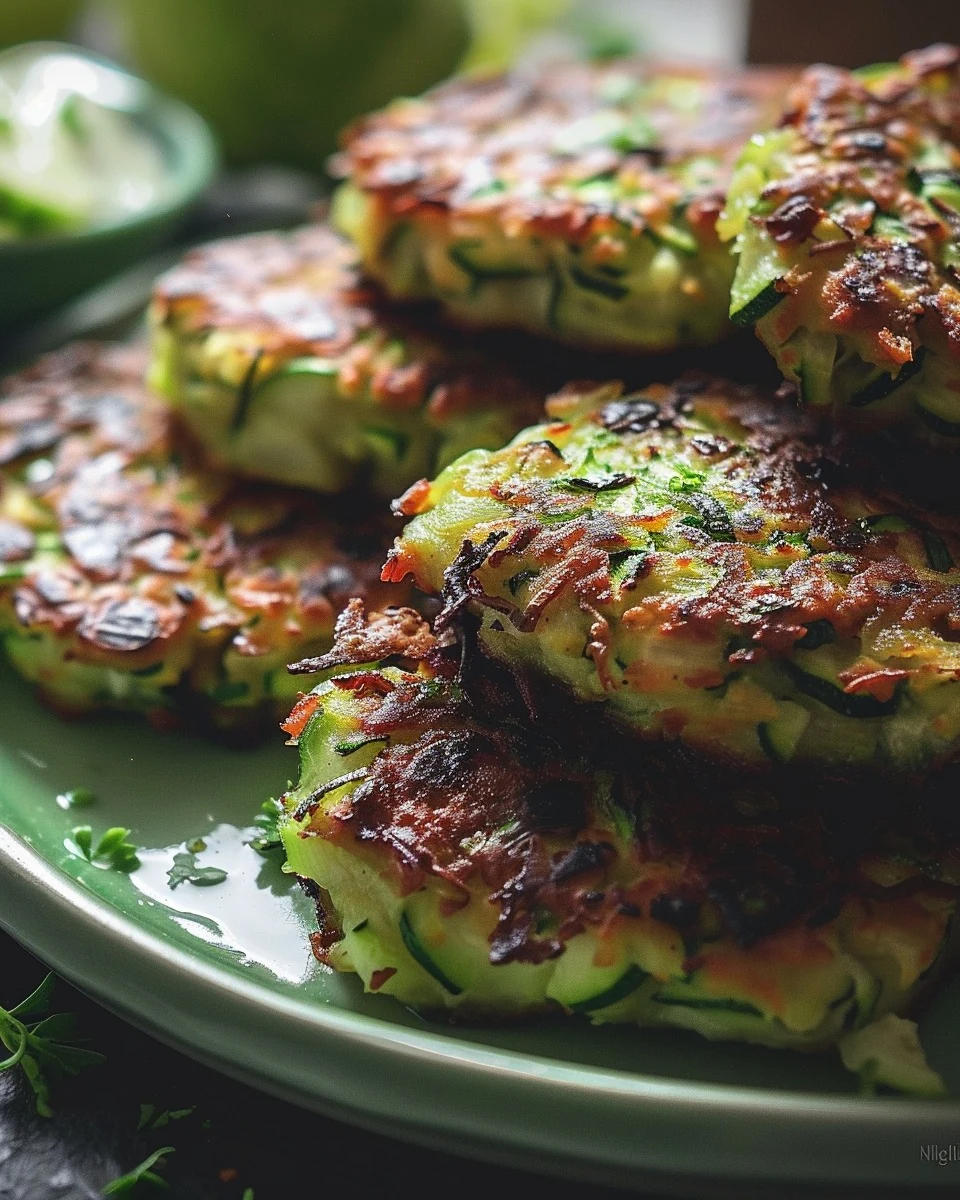 Crispy Zucchini Patties Recipe You’ll Love finished dish