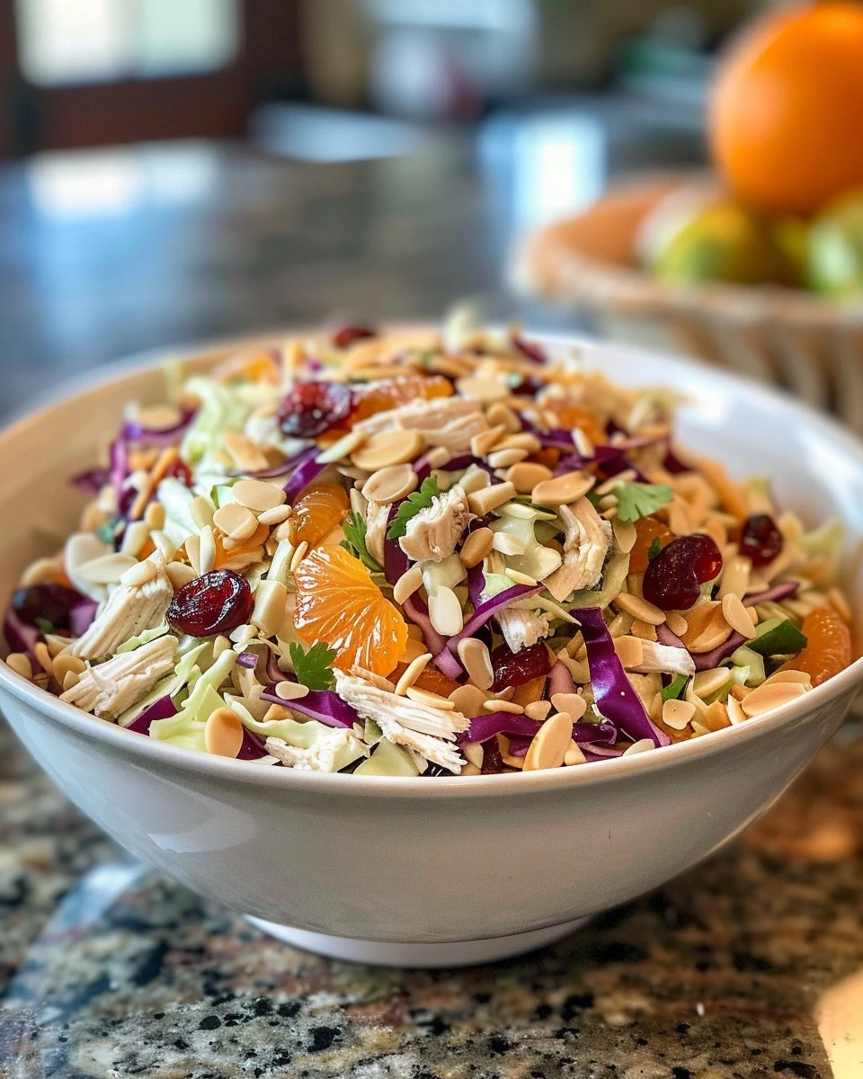 Crunchy Chicken Coleslaw Delight – A Tasty Salad Recipe finished dish