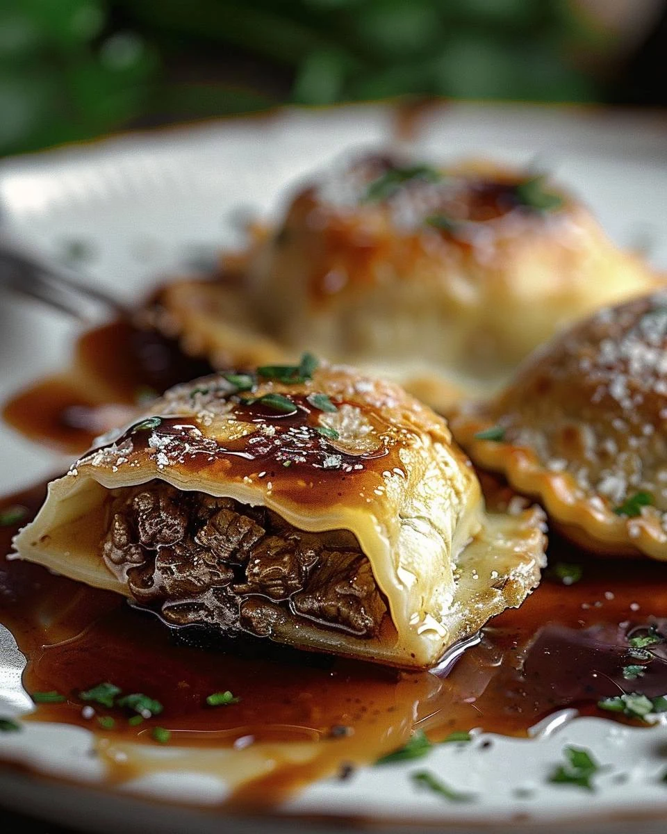 Decadent Beef Wellington Ravioli Recipe to Impress finished dish