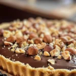 Decadent Chocolate Hazelnut Praline Tart Recipe finished dish