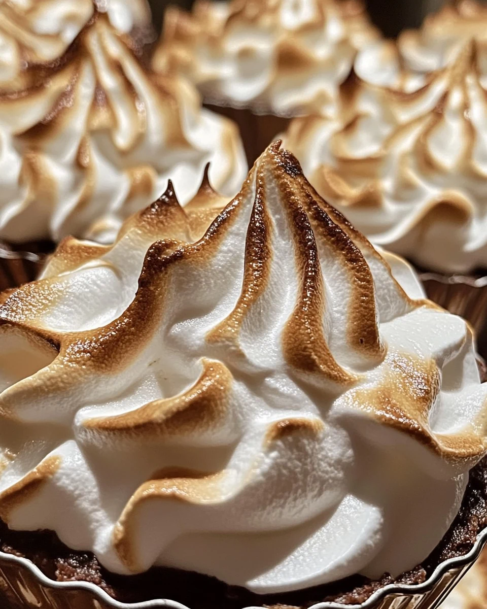 Decadent Midnight Chocolate Meringue Pies Recipe