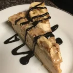 Delicious Almond Crust Banana Caramel Cheesecake Recipe finished dish