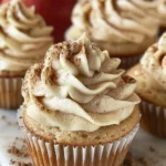 Delicious Apple Cider Cupcakes with Brown Sugar Buttercream finished dish