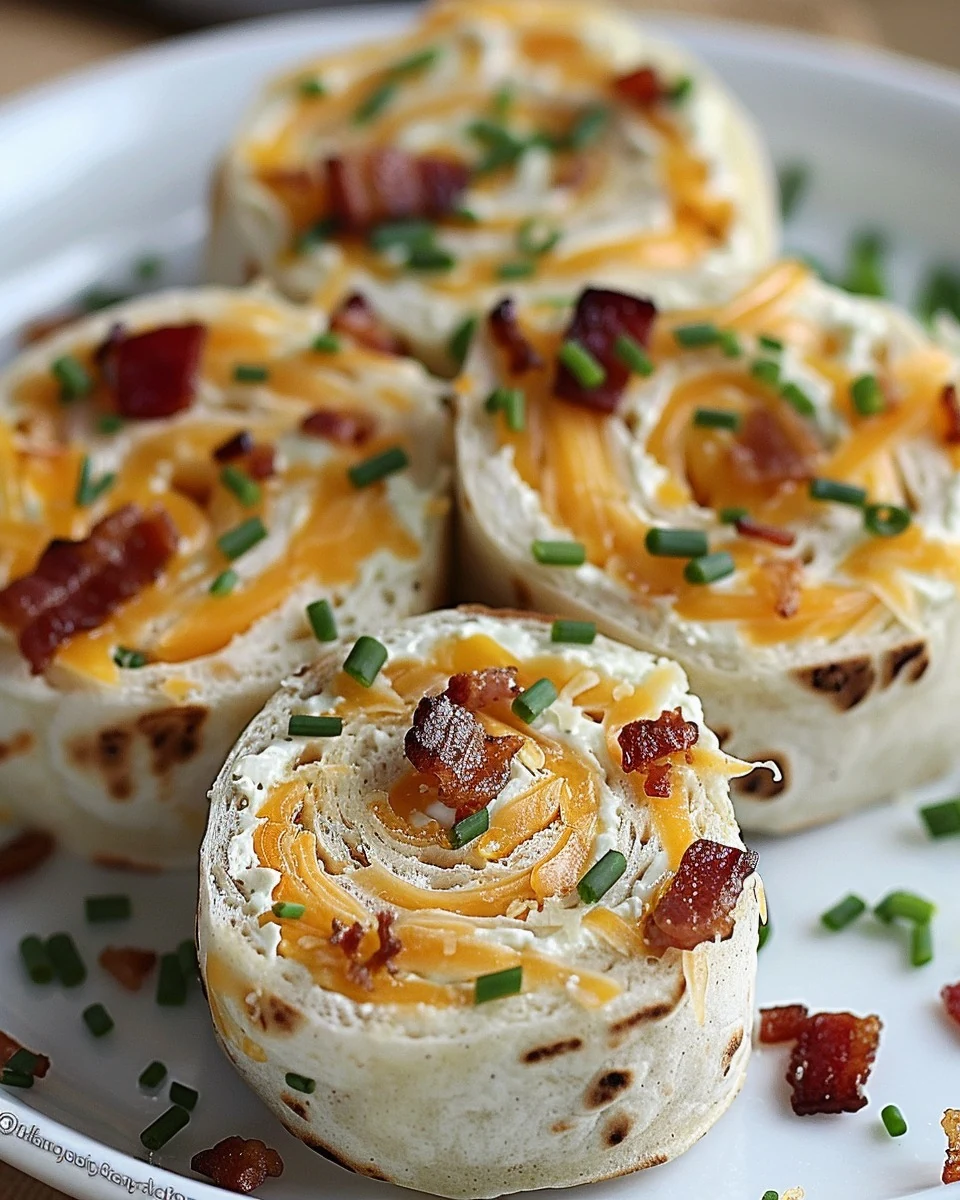Delicious Bacon Cheddar Ranch Pinwheels Recipe finished dish