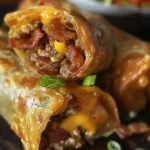 Delicious Bacon Cheeseburger Eggrolls Recipe finished dish