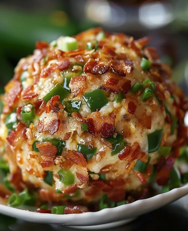 Delicious Bacon Jalapeño Cheese Ball Recipe Recipe finished dish
