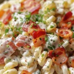 Delicious Bacon Ranch Pasta Salad Recipe You’ll Love finished dish