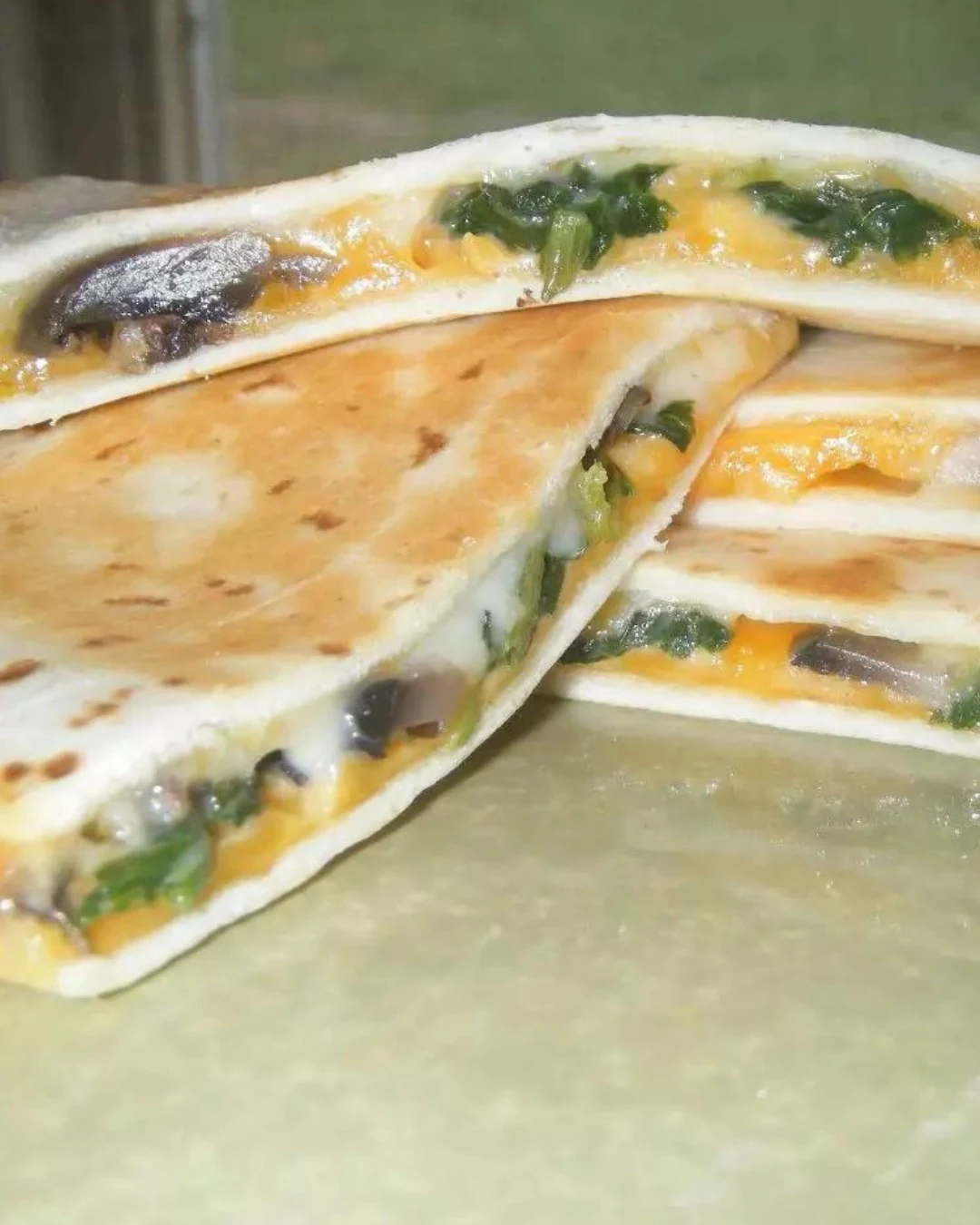 Delicious Baked Spinach Mushroom Quesadillas Recipe finished dish