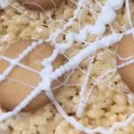 Delicious Banana Pudding Rice Krispie Treats Recipe finished dish