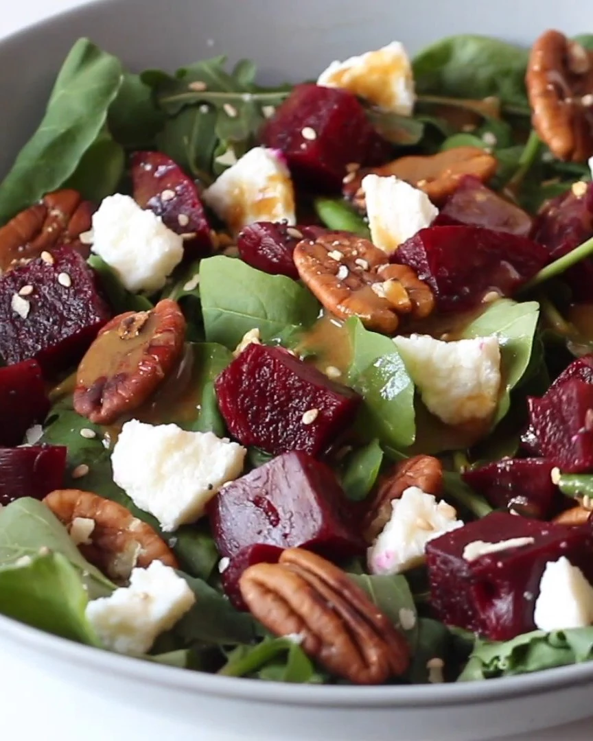 Delicious Beet Salad with Arugula Recipe finished dish