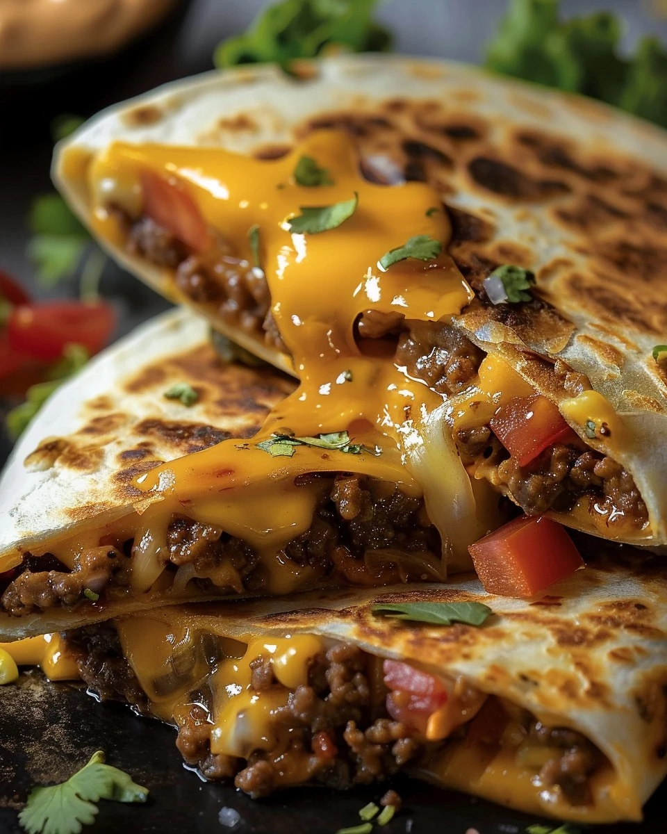 Delicious Blackstone Cheeseburger Quesadilla Recipe