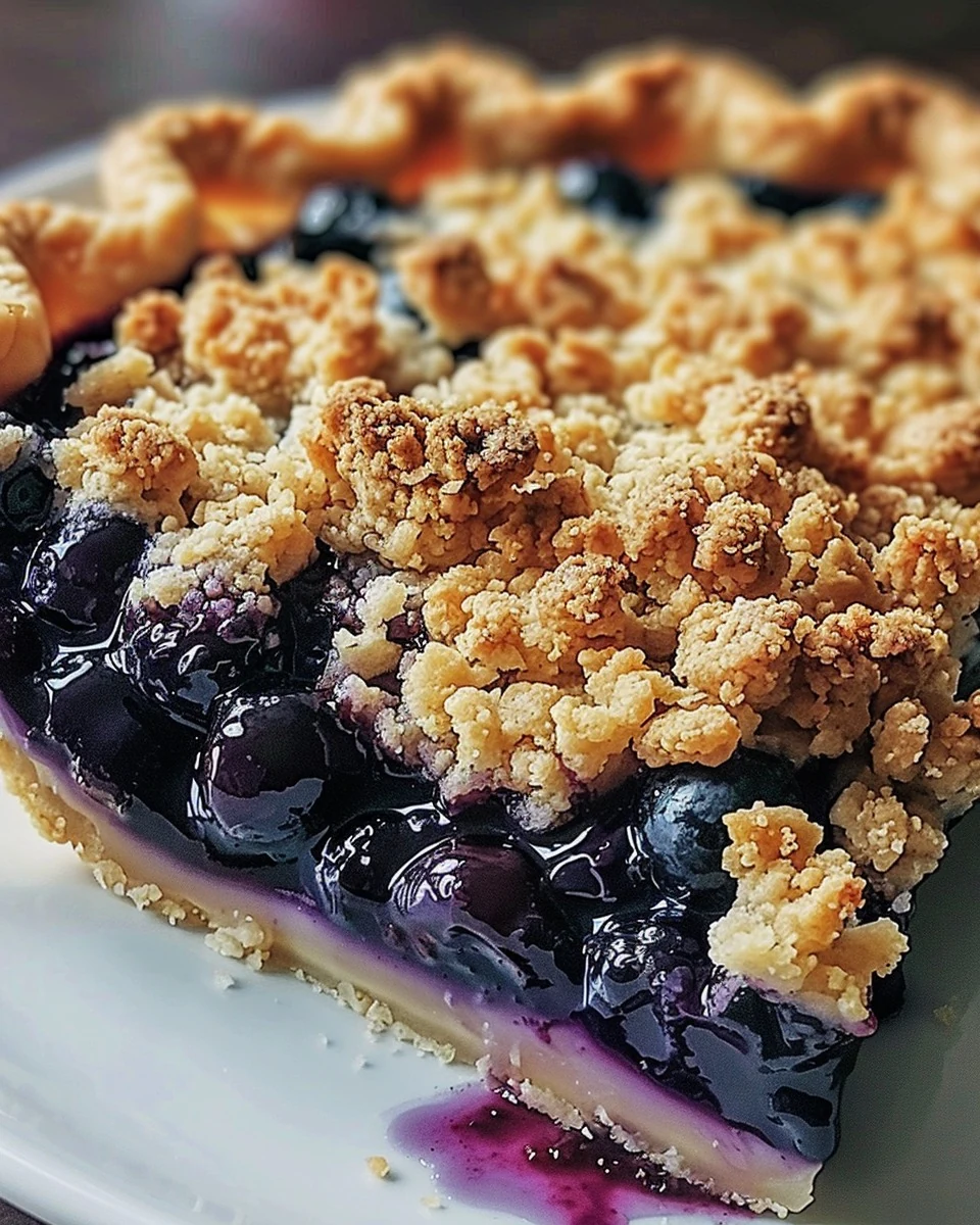 Delicious Blueberry Crumble Pie Recipe to Try Today finished dish