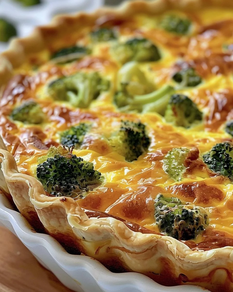 Delicious Broccoli and Cheese Quiche Recipe finished dish