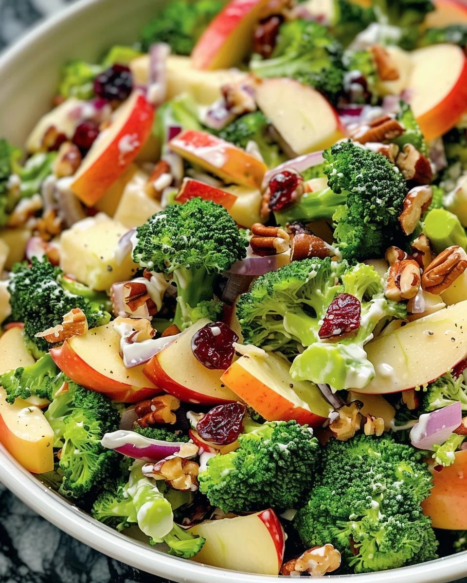 Delicious Broccoli Apple Salad Recipe for Any Meal finished dish