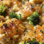 Delicious Broccoli Cheddar Chicken and Rice Casserole Recipe finished dish