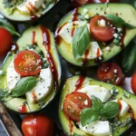 Delicious Caprese Stuffed Avocados Recipe finished dish