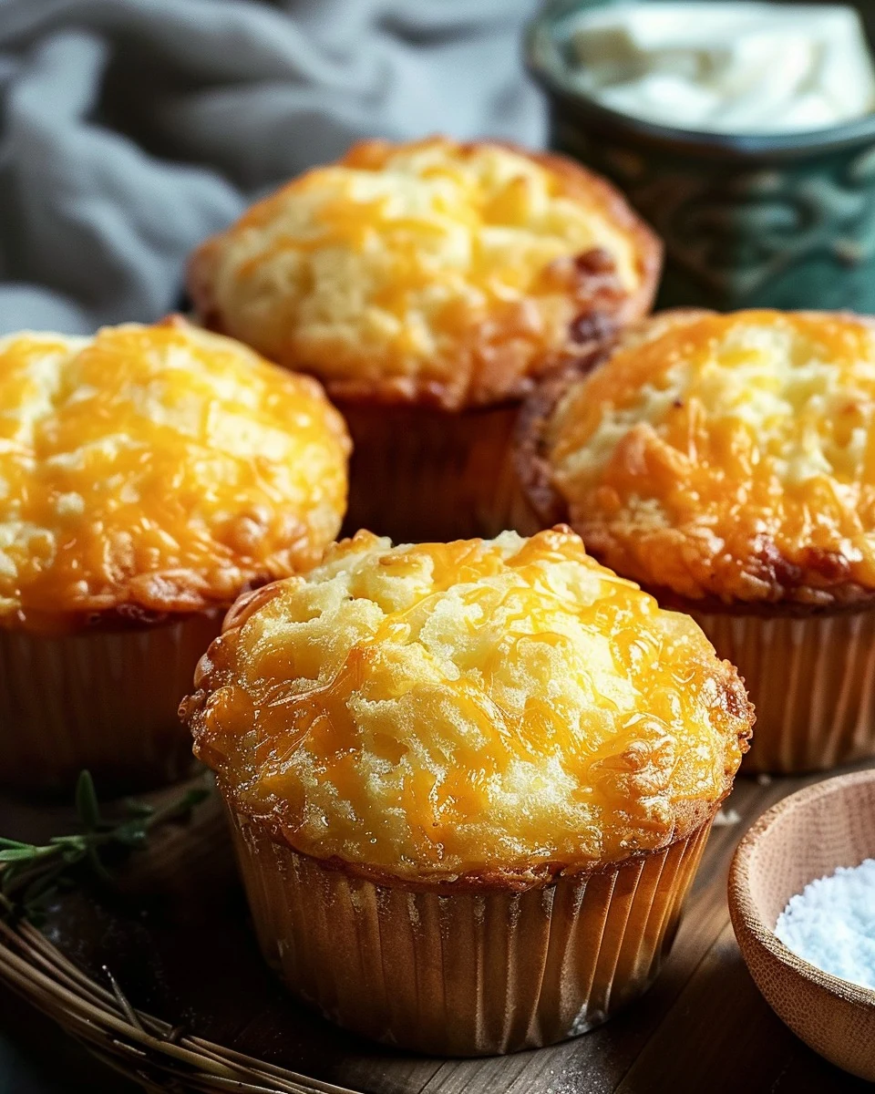 Delicious CHEDDAR CHEESE MUFFINS Recipe