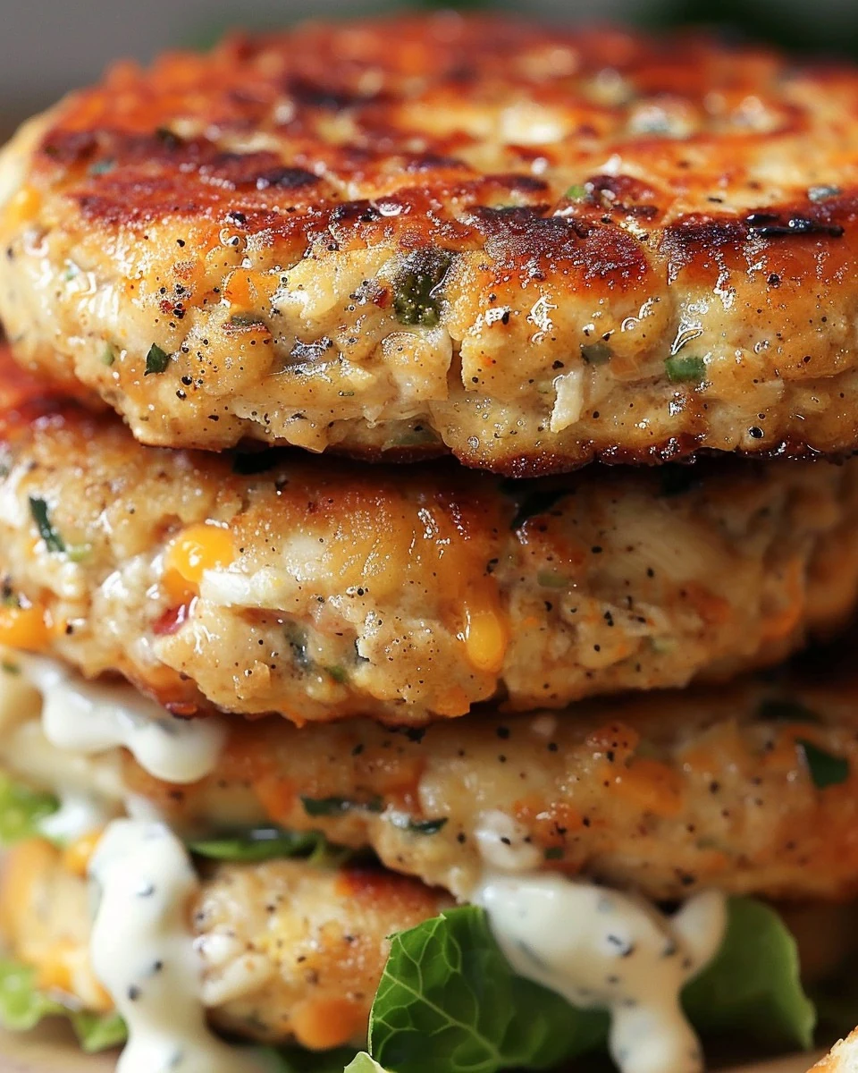 Delicious Cheddar Ranch Chicken Burgers Recipe finished dish