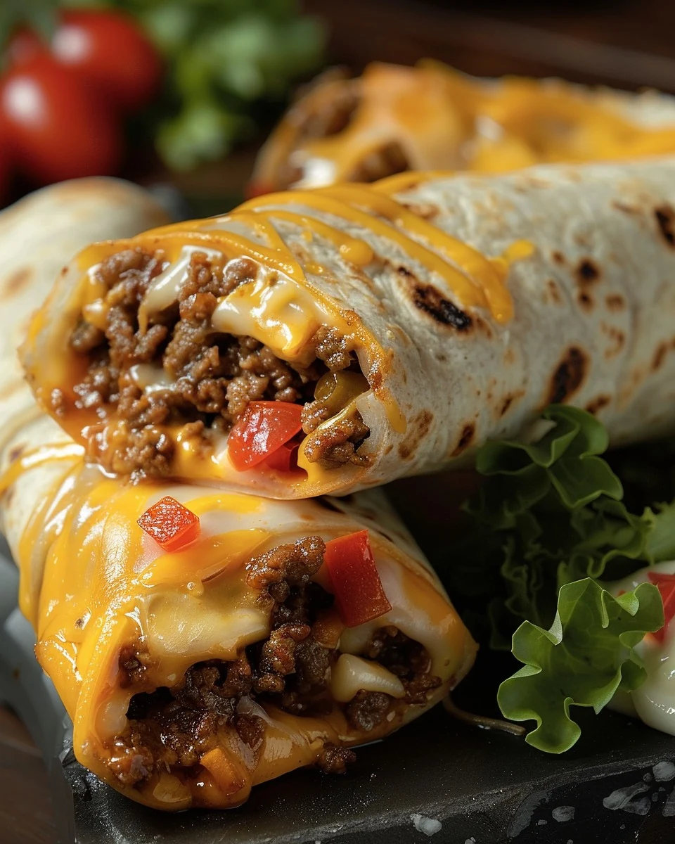 Delicious Cheeseburger Burritos Recipe You’ll Love finished dish