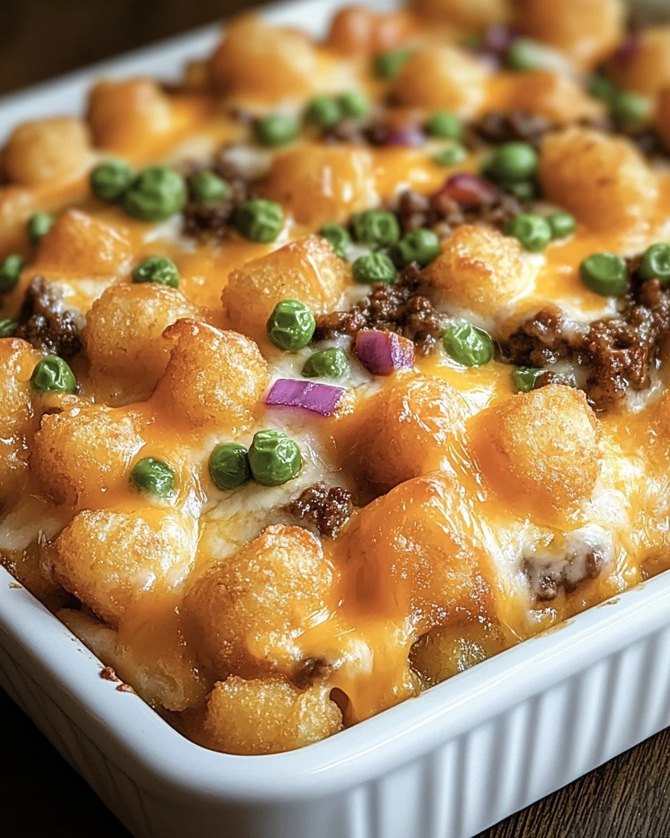 Delicious Cheeseburger Tater Tot Casserole Recipe