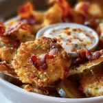 Delicious Cheesy Bacon Fried Pickles Recipe finished dish