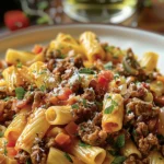 Delicious Cheesy Beef Pasta Recipe for Family Meals finished dish