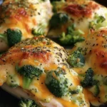 Delicious Cheesy Broccoli Stuffed Chicken Breasts Recipe finished dish