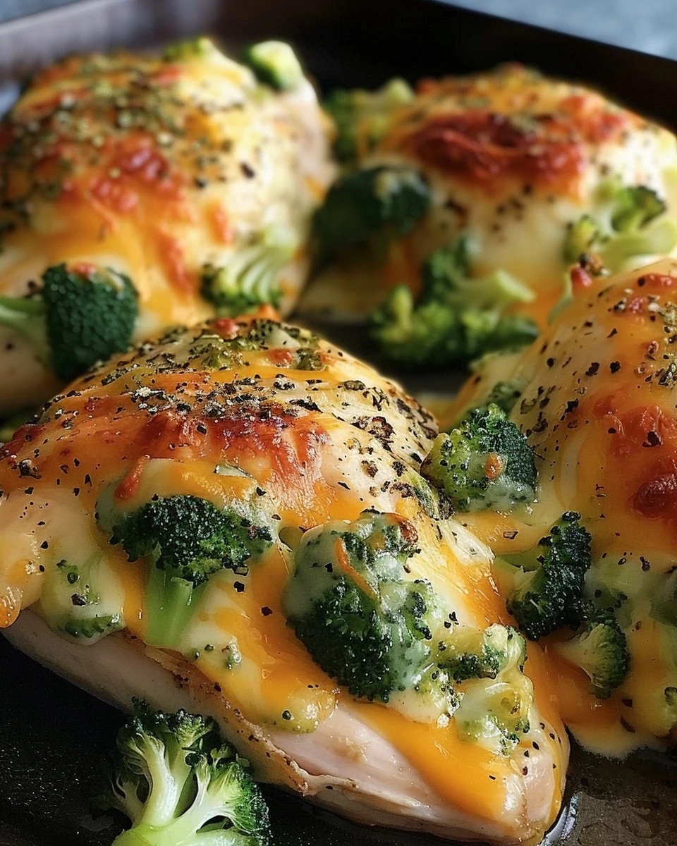 Delicious Cheesy Broccoli Stuffed Chicken Breasts Recipe finished dish