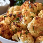 Delicious Cheesy Cauliflower Bites Recipe finished dish