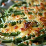 Delicious Cheesy Garlic Green Beans Recipe finished dish