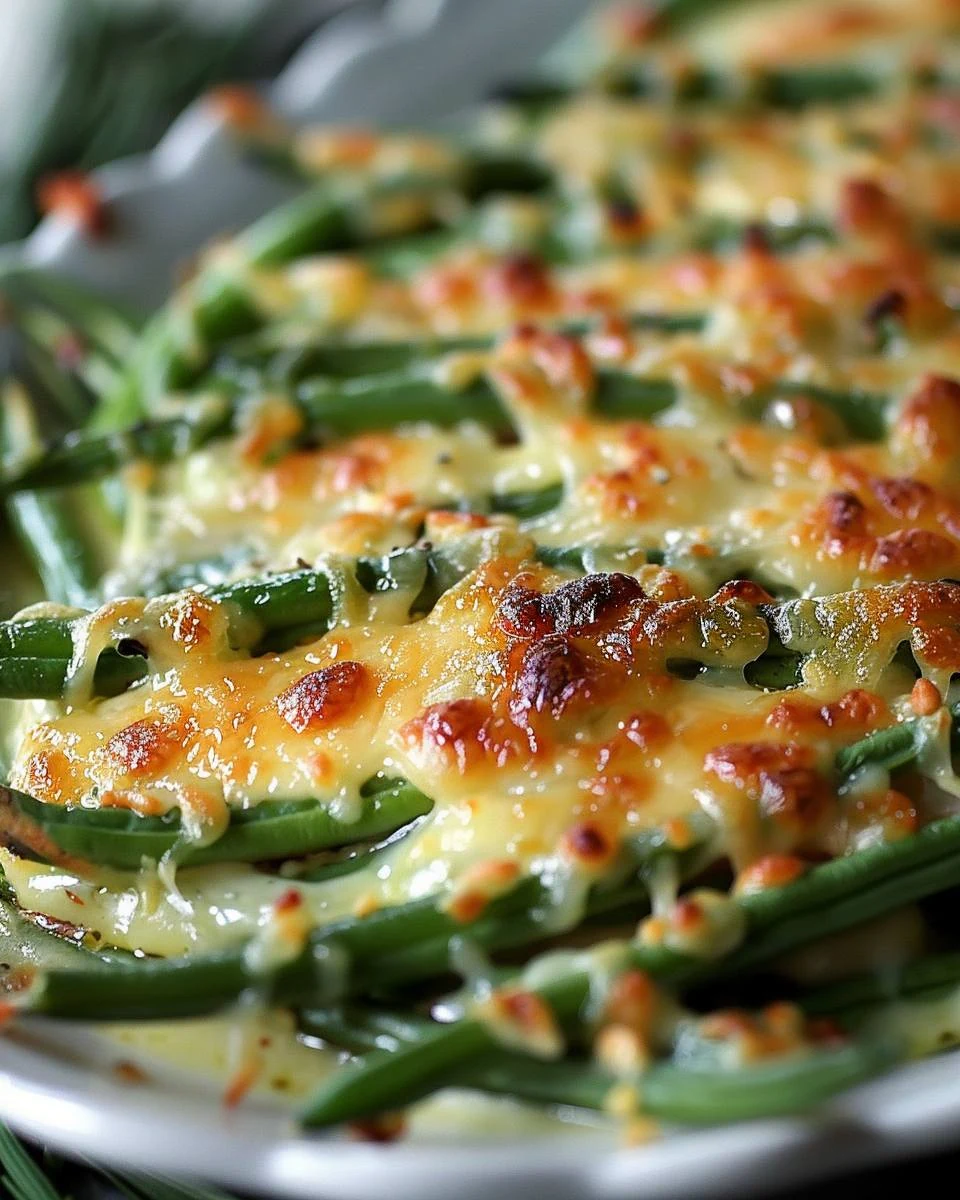 Delicious Cheesy Garlic Green Beans Recipe finished dish